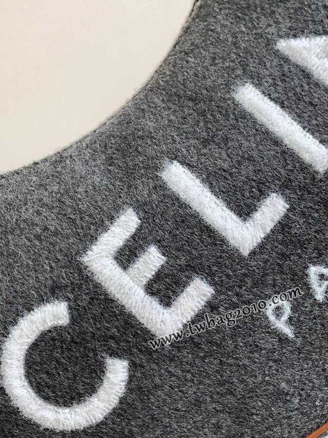 Celine專櫃2023新款毛昵AVA刺繡牛皮革手袋 賽琳AVA腋下包肩背手提女包 sldj2449
